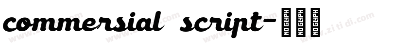 commersial script字体转换